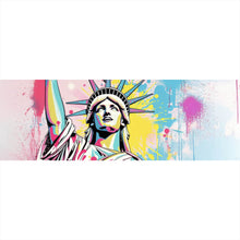 Lade das Bild in den Galerie-Viewer, Leinwandbild Freiheitsstatue mit Ice Cream im Pop Art Stil Panorama
