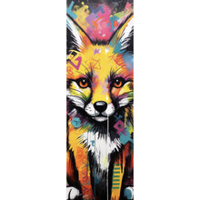 Lade das Bild in den Galerie-Viewer, Leinwandbild Fuchs Graffiti Panorama Hoch
