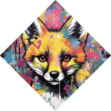 Lade das Bild in den Galerie-Viewer, Aluminiumbild gebürstet Fuchs Graffiti Raute
