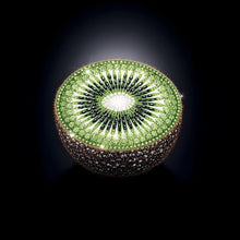 Lade das Bild in den Galerie-Viewer, Aluminiumbild Funkelnde edle Kiwi Quadrat
