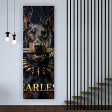 Lade das Bild in den Galerie-Viewer, Acrylglasbild Furchtloser Dobermann Panorama Hoch
