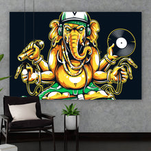 Lade das Bild in den Galerie-Viewer, Spannrahmenbild Ganesha Dj Querformat

