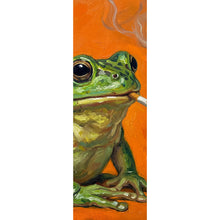 Lade das Bild in den Galerie-Viewer, Poster Gemalter Frosch der raucht Panorama Hoch
