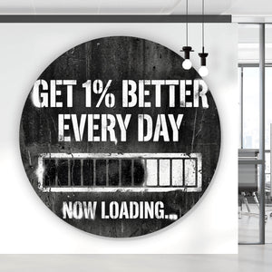 Aluminiumbild Get Better Every Day Kreis