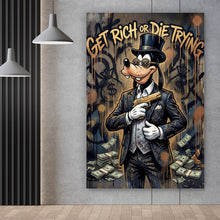 Lade das Bild in den Galerie-Viewer, Spannrahmenbild Get Rich or Die Trying Hochformat
