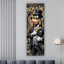 Lade das Bild in den Galerie-Viewer, Aluminiumbild gebürstet Get Rich or Die Trying Panorama Hoch
