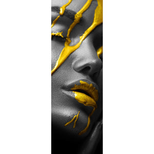 Spannrahmenbild Golden Face Panorama Hoch