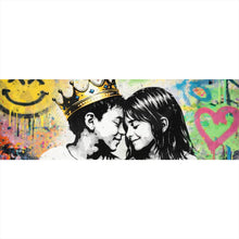 Lade das Bild in den Galerie-Viewer, Spannrahmenbild Graffiti Liebe zweier Kinder Panorama

