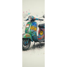 Lade das Bild in den Galerie-Viewer, Acrylglasbild Graffiti Motorroller mit Berliner Schriftzug Panorama Hoch
