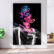 Lade das Bild in den Galerie-Viewer, Acrylglasbild Graffitikunst Love and Money Hochformat
