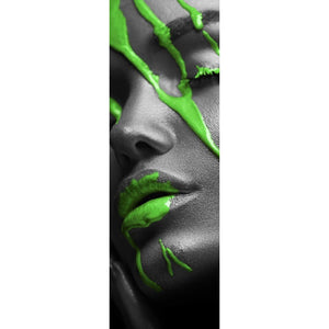 Leinwandbild Green Lips Panorama Hoch
