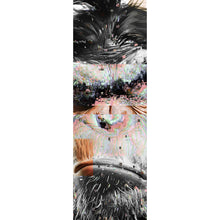 Lade das Bild in den Galerie-Viewer, Acrylglasbild Grimmiges Affen Portrait Pixel Stil Panorama Hoch
