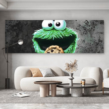 Lade das Bild in den Galerie-Viewer, Acrylglasbild Grünes Keksmonster Panorama
