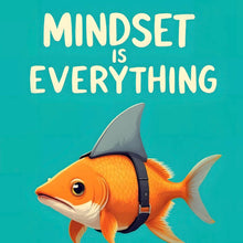 Lade das Bild in den Galerie-Viewer, Acrylglasbild Haifisch Mindset is Everything Quadrat
