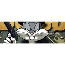 Lade das Bild in den Galerie-Viewer, Poster Hase mit Zylinder und Pistole Panorama
