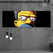 Lade das Bild in den Galerie-Viewer, Aluminiumbild gebürstet Homer Gangster Digital Art Panorama
