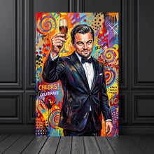 Lade das Bild in den Galerie-Viewer, Leinwandbild Ikonische Feier Cheers Pop Art Hochformat
