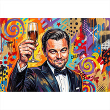 Lade das Bild in den Galerie-Viewer, Aluminiumbild gebürstet Ikonische Feier Cheers Pop Art Querformat
