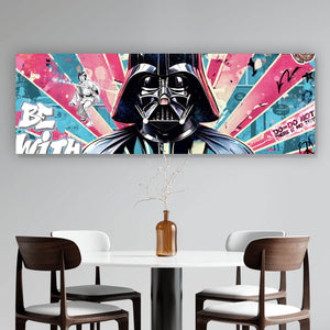 Poster Ikonische Filmfigur Vader mit Herz Pop Art Panorama