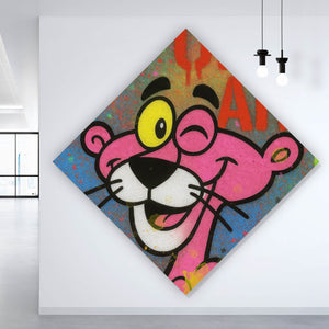Acrylglasbild Ikonisches Pop Art mit Spraydose Raute