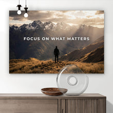 Lade das Bild in den Galerie-Viewer, Aluminiumbild gebürstet Inspirierende Berglandschaft Querformat
