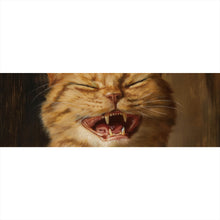 Lade das Bild in den Galerie-Viewer, Spannrahmenbild Katze mit Burger Zeichenstil Panorama
