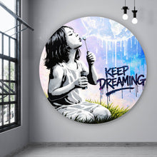 Lade das Bild in den Galerie-Viewer, Aluminiumbild Keep Dreaming Kreis
