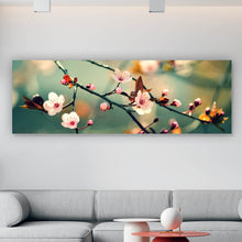 Lade das Bild in den Galerie-Viewer, Acrylglasbild Kirschblüten am Ast Panorama
