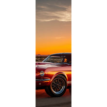 Lade das Bild in den Galerie-Viewer, Spannrahmenbild Klassisches Auto in atemberaubender Wüstenlandschaft Panorama Hoch
