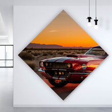 Lade das Bild in den Galerie-Viewer, Spannrahmenbild Klassisches Auto in atemberaubender Wüstenlandschaft Raute
