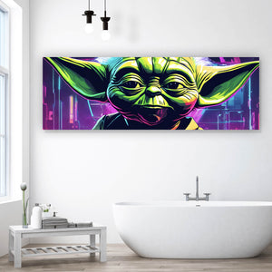 Poster Cyber Figur Neon Panorama
