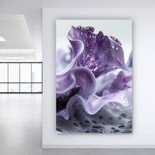 Lade das Bild in den Galerie-Viewer, Aluminiumbild gebürstet Korallisch Fluid Art Hochformat
