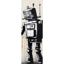Lade das Bild in den Galerie-Viewer, Aluminiumbild gebürstet Banksy Kreativer Roboter Panorama Hoch
