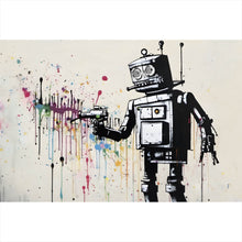 Lade das Bild in den Galerie-Viewer, Poster Banksy Kreativer Roboter Querformat
