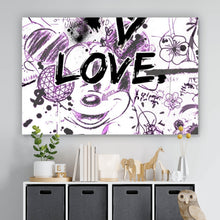 Lade das Bild in den Galerie-Viewer, Acrylglasbild Kreatives Graffiti mit verschiedenen Cartoon Figuren Querformat
