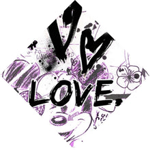 Lade das Bild in den Galerie-Viewer, Acrylglasbild Kreatives Graffiti mit verschiedenen Cartoon Figuren Raute
