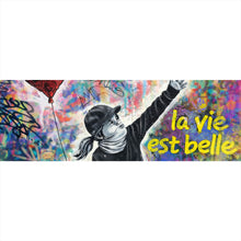 Lade das Bild in den Galerie-Viewer, Aluminiumbild La vie est belle Das Leben ist schön Panorama
