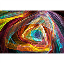 Lade das Bild in den Galerie-Viewer, Acrylglasbild Leuchtend buntes abstraktes Muster Querformat
