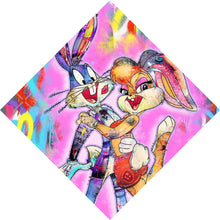 Lade das Bild in den Galerie-Viewer, Acrylglasbild Liebevolles Pop Art Paar Raute
