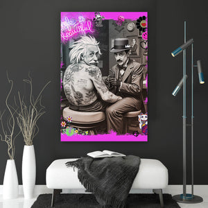 Aluminiumbild Life Beautiful Retro Tattoo Hochformat