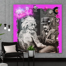 Lade das Bild in den Galerie-Viewer, Acrylglasbild Life Beautiful Retro Tattoo Quadrat
