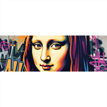 Lade das Bild in den Galerie-Viewer, Leinwandbild Lisa im modernen Graffiti Still Pop Art Panorama
