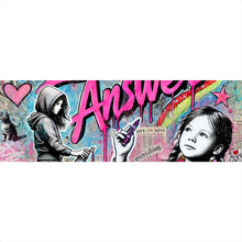 Lade das Bild in den Galerie-Viewer, Poster Love is the Answer Kindergraffiti Panorama
