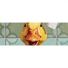 Lade das Bild in den Galerie-Viewer, Aluminiumbild Lustige Ente im Badezimmer Panorama
