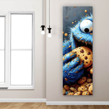 Lade das Bild in den Galerie-Viewer, Leinwandbild Lustige Figur isst Kekse Panorama Hoch
