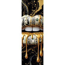 Lade das Bild in den Galerie-Viewer, Acrylglasbild Luxuriöse Geldlippen mit goldenen Akzenten Panorama Hoch
