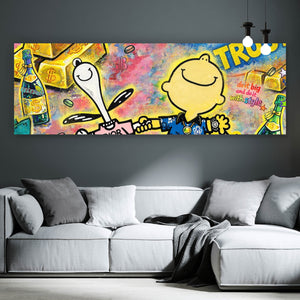 Leinwandbild Luxuriöses Pop Art Panorama