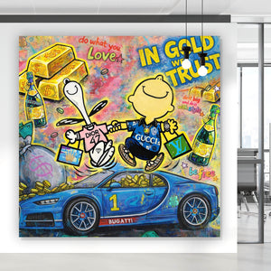 Leinwandbild Luxuriöses Pop Art Quadrat