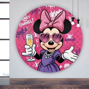 Aluminiumbild gebürstet Luxus Maus Kreis