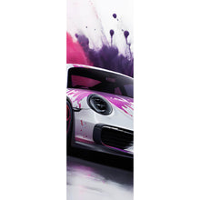 Lade das Bild in den Galerie-Viewer, Spannrahmenbild Luxus Rennwagen in Farbexplosion Panorama Hoch
